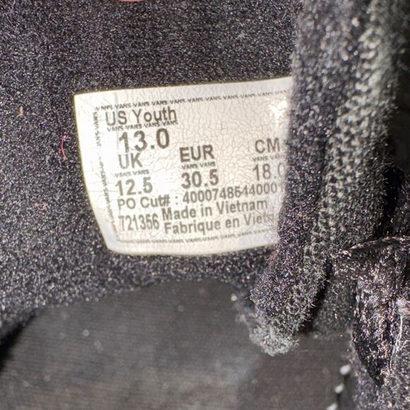 Vans All-Black Canvas Lace-Up Sneakers - Picture 8 of 9